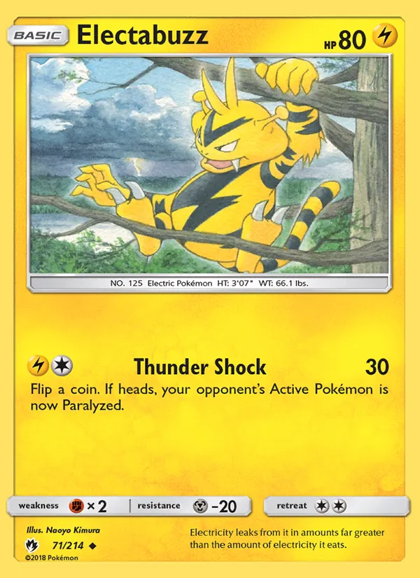 Electabuzz #71 – Lost Thunder card