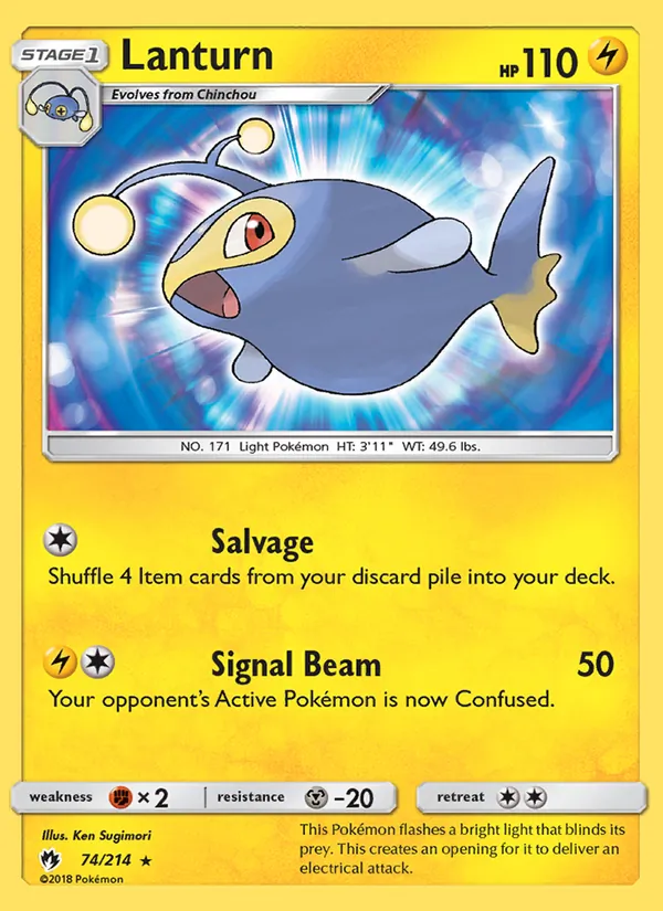 Lanturn #74 – Lost Thunder card