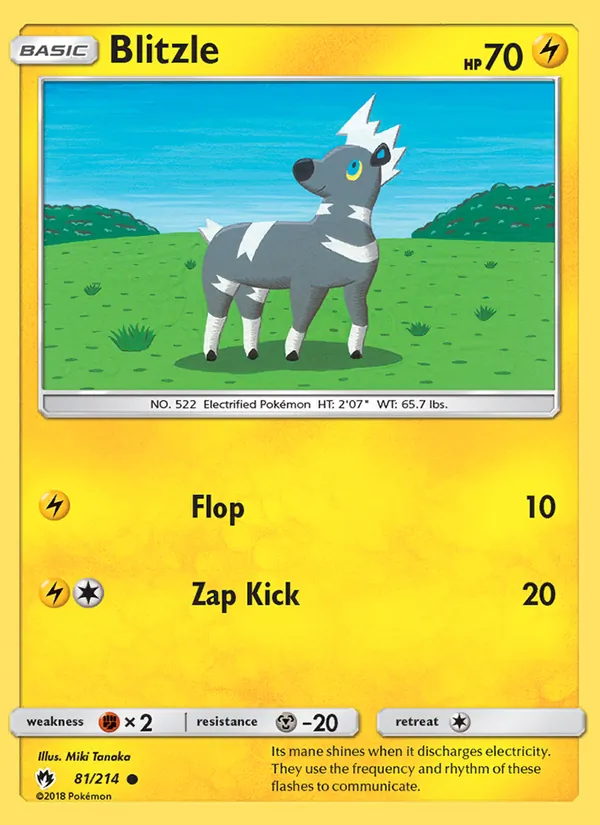 Blitzle #81 – Lost Thunder card