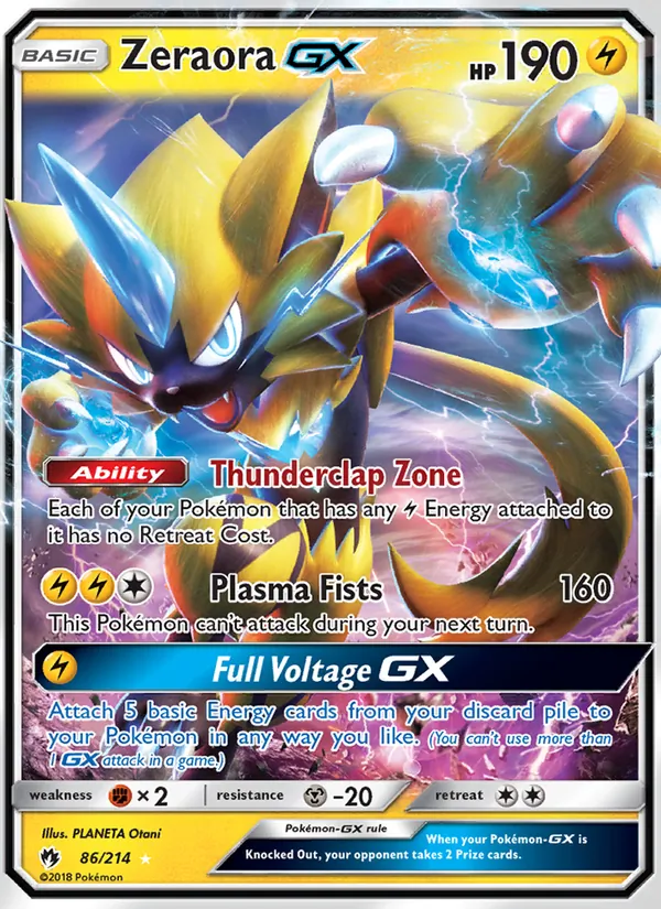 Zeraora GX #86 – Lost Thunder card