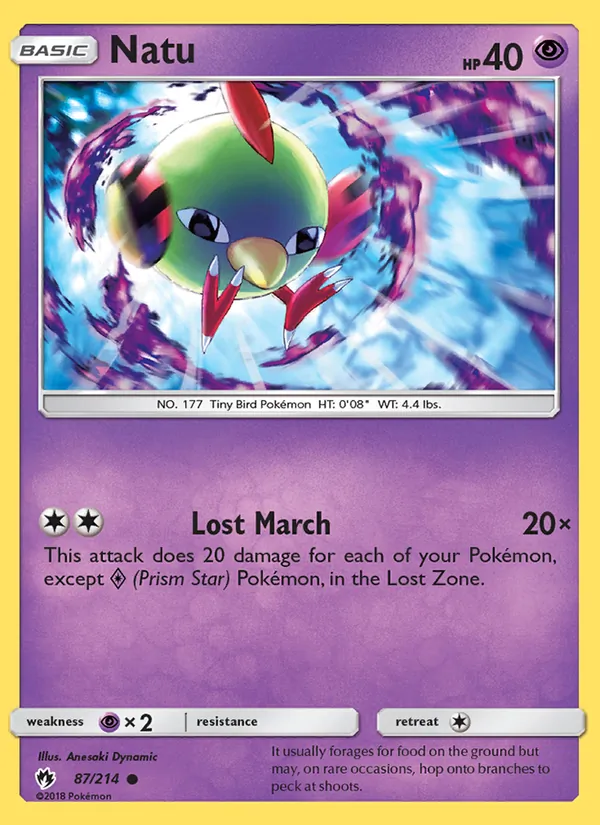 Natu #87 – Lost Thunder card