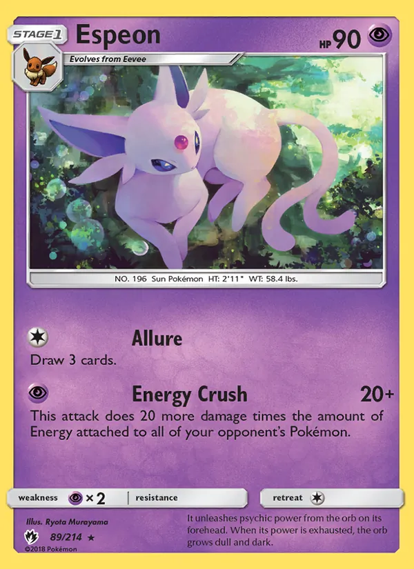 Espeon #89 – Lost Thunder card