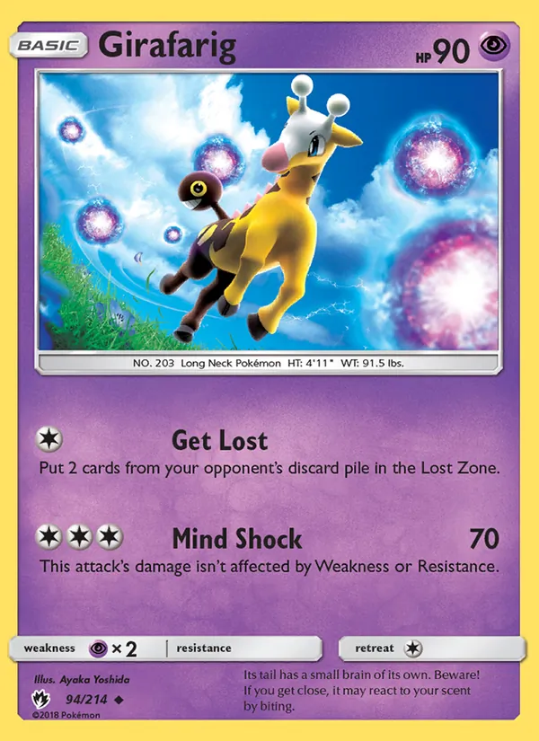 Girafarig #94 – Lost Thunder card