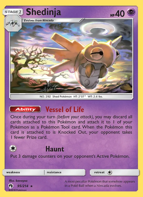 Shedinja #95 – Lost Thunder card