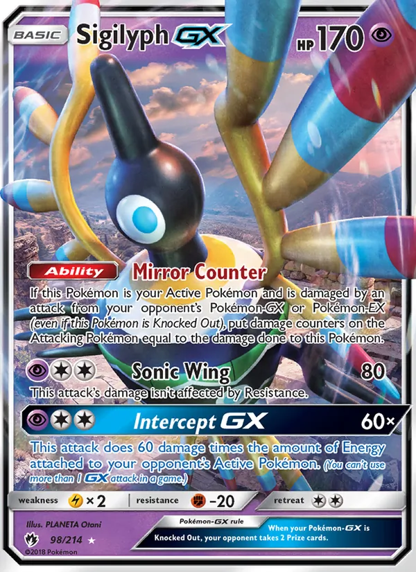 Sigilyph GX #98 – Lost Thunder card