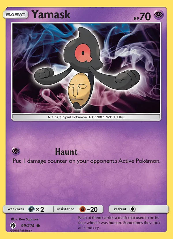 Yamask #99 – Lost Thunder card