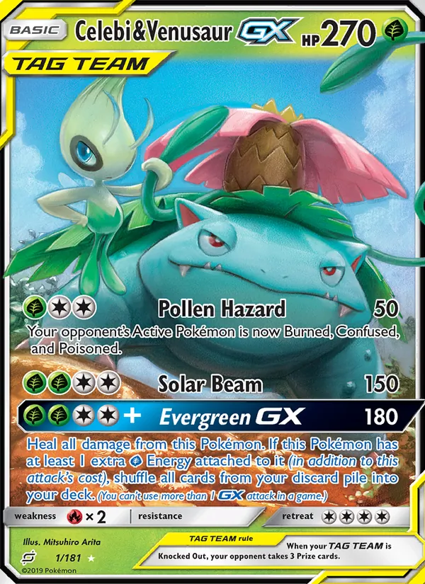 Celebi & Venusaur GX #1 – Team Up card