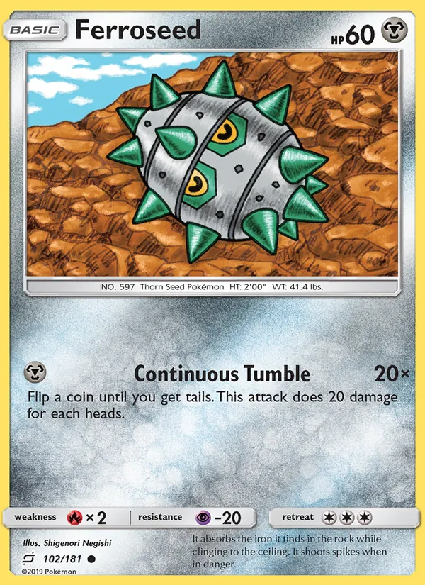 Ferroseed #102 – Team Up card