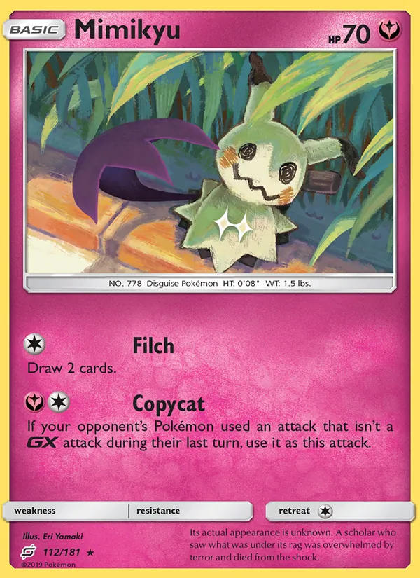 Mimikyu #112 – Team Up card