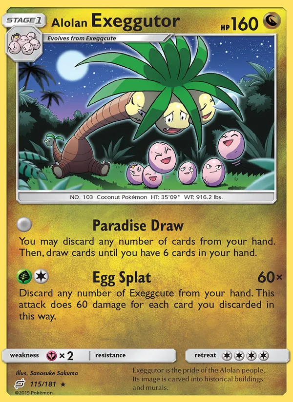 Alolan Exeggutor #115 – Team Up card