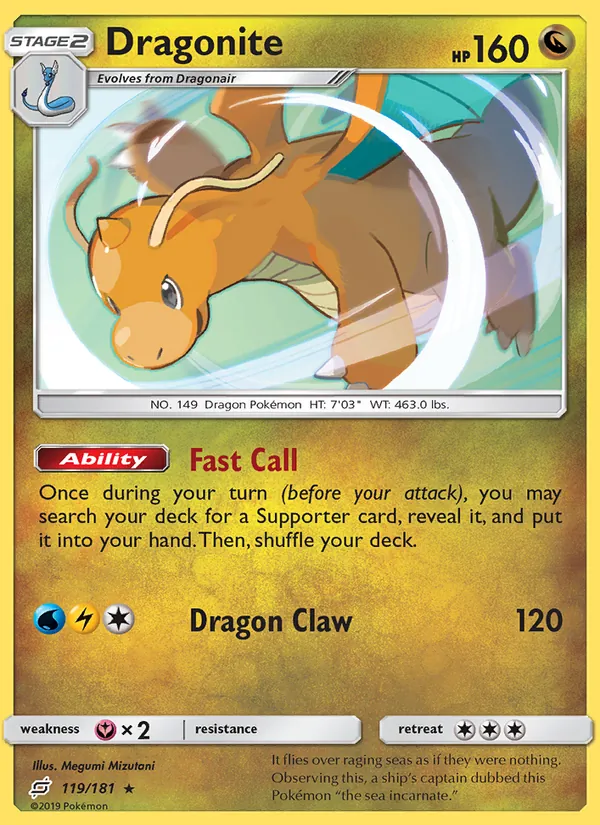 Dragonite #119 – Team Up card