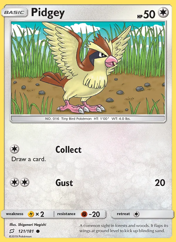 Pidgey #121 – Team Up card