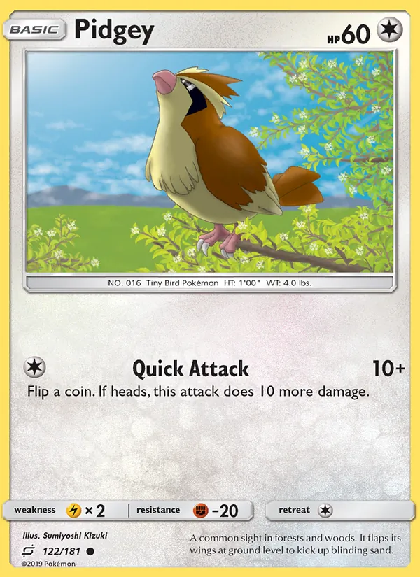 Pidgey #122 – Team Up card