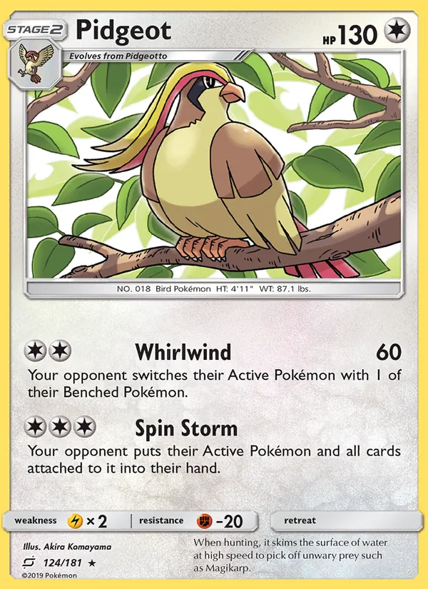 Pidgeot #124 – Team Up card