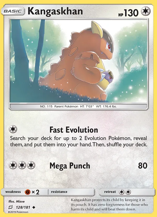Kangaskhan #128 – Team Up card