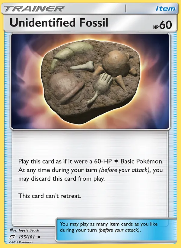 Unidentified Fossil #155 – Team Up card
