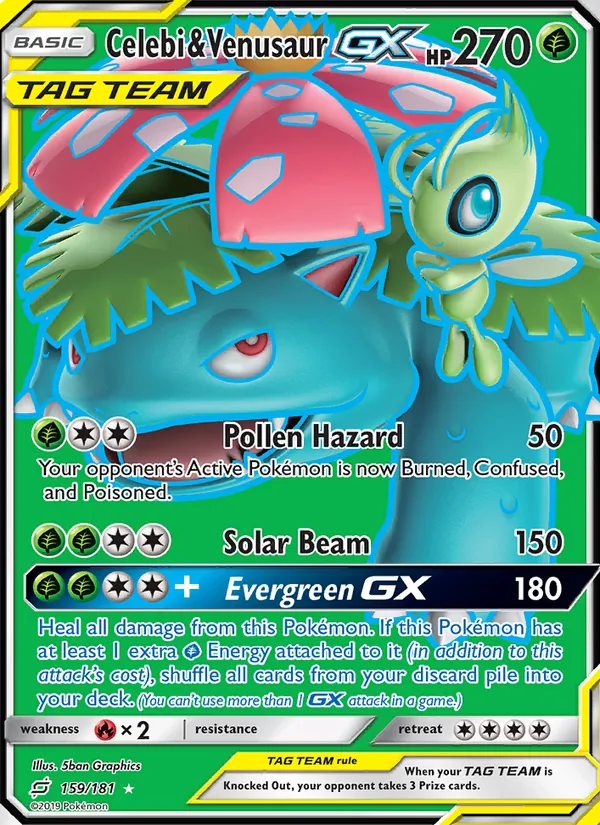 Celebi & Venusaur GX #159 – Team Up card