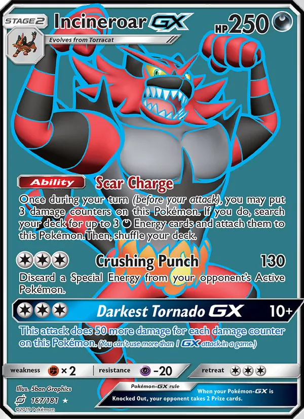 Incineroar GX #167 – Team Up card