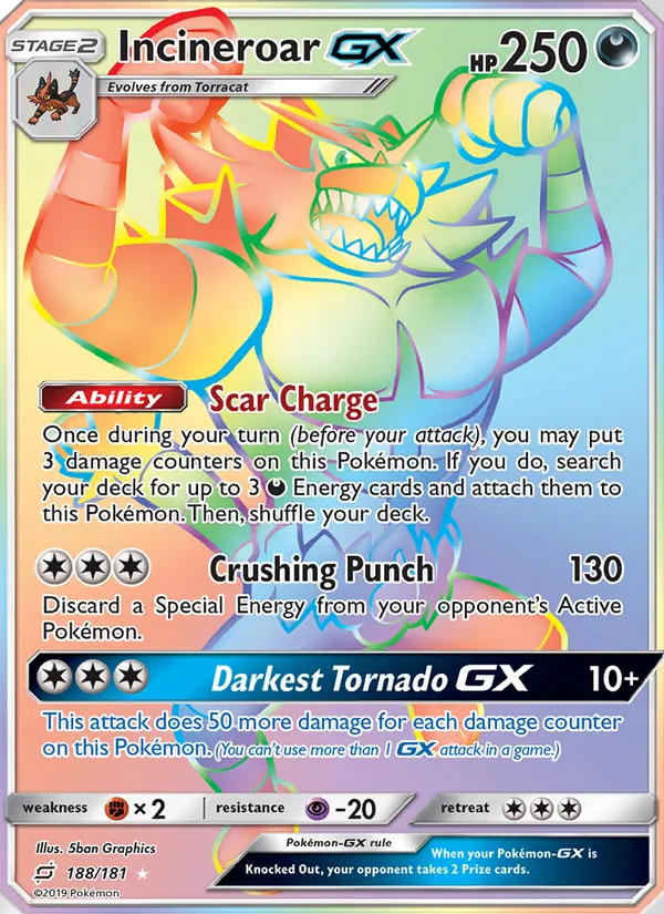 Incineroar GX #188 – Team Up card