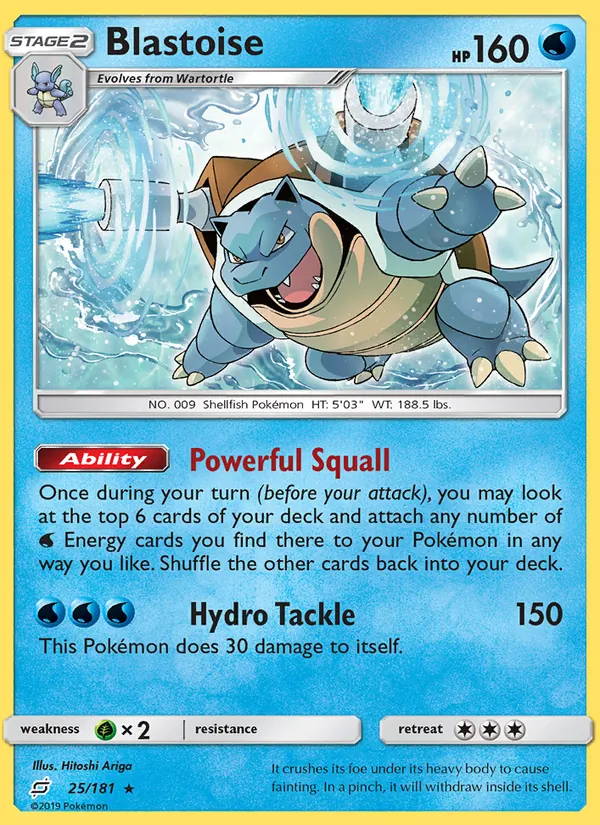 Blastoise #25 – Team Up card