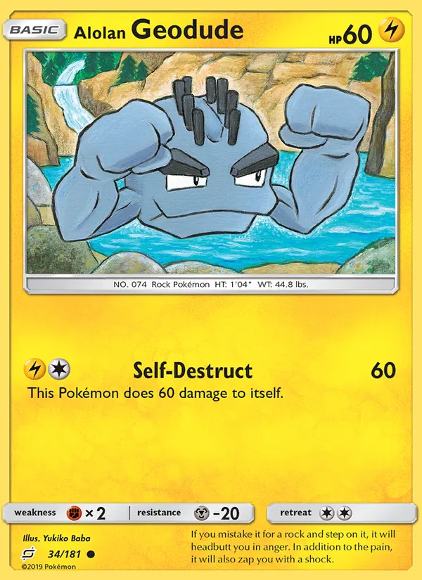 Alolan Geodude #34 – Team Up card