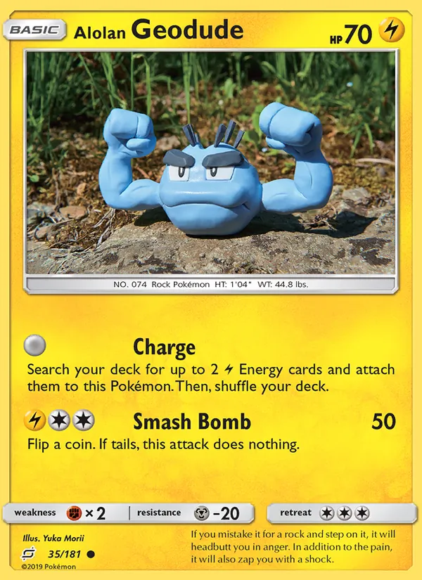 Alolan Geodude #35 – Team Up card