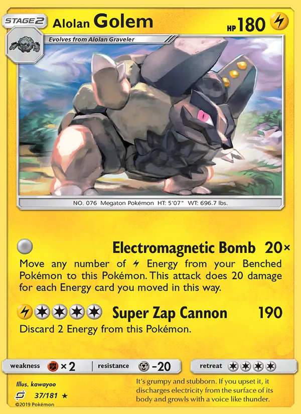 Alolan Golem #37 – Team Up card