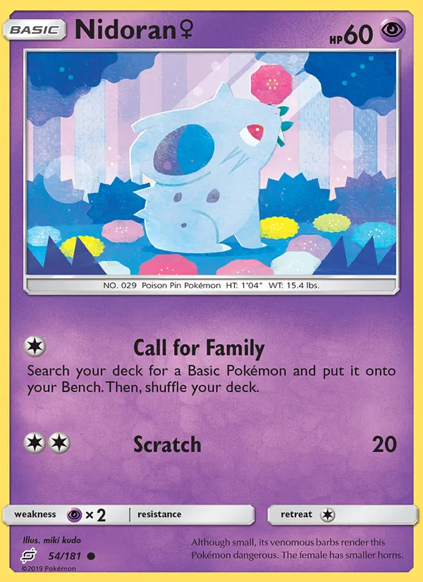 Nidoran♀ #54 – Team Up card
