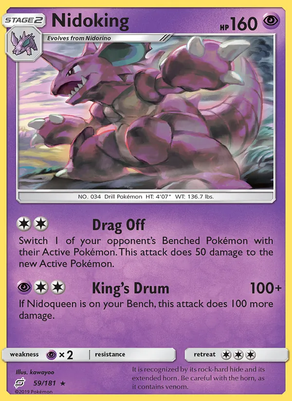 Nidoking #59 – Team Up card
