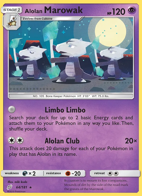 Alolan Marowak #64 – Team Up card