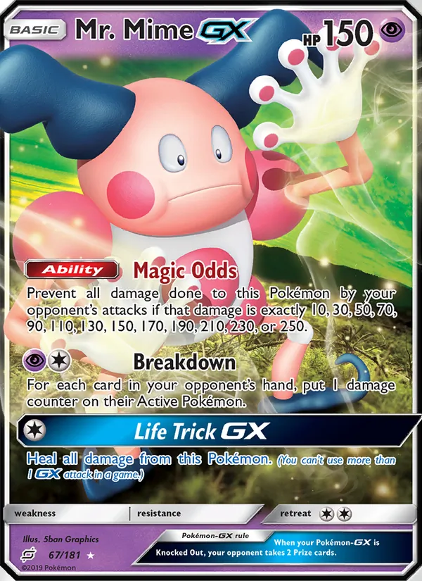 Mr. Mime GX #67 – Team Up card