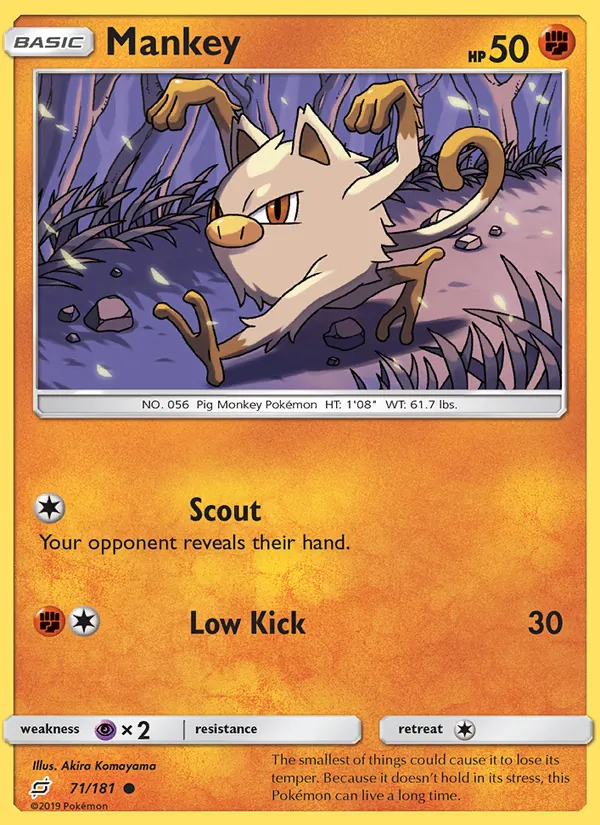 Mankey #71 – Team Up card