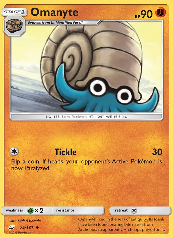Omanyte #75 – Team Up card