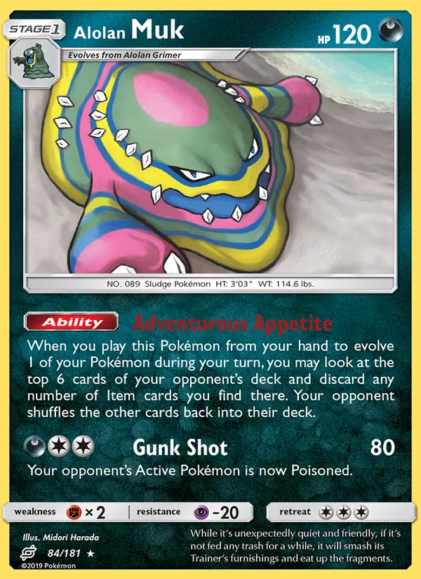 Alolan Muk #84 – Team Up card