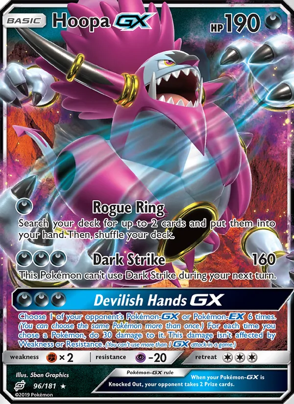 Hoopa GX #96 – Team Up card