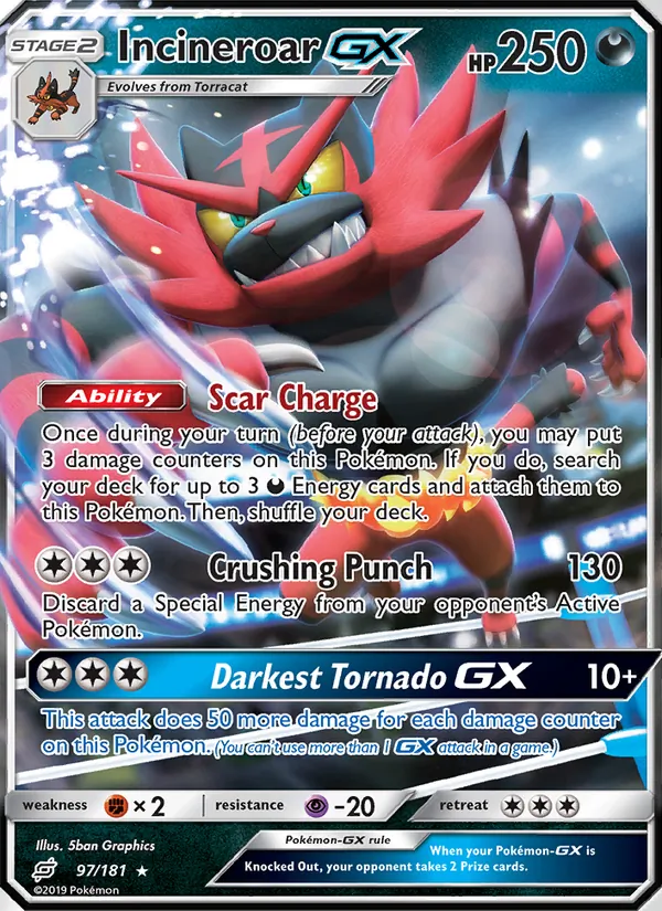 Incineroar GX #97 – Team Up card