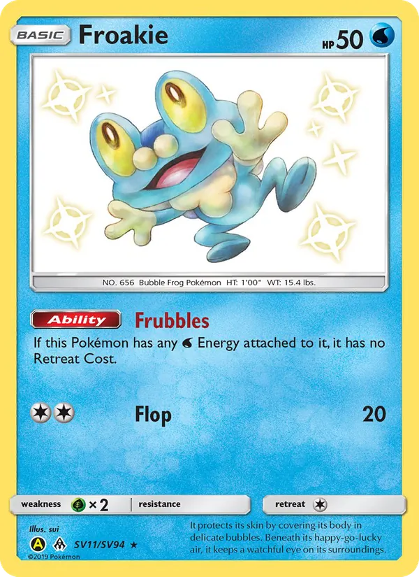 Froakie #SV11 – Hidden Fates Shiny Vault card