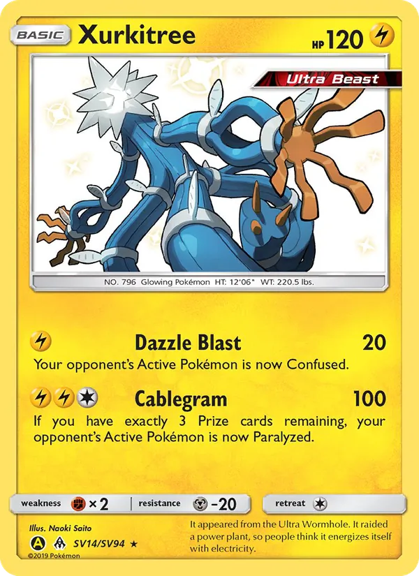 Xurkitree #SV14 – Hidden Fates Shiny Vault card