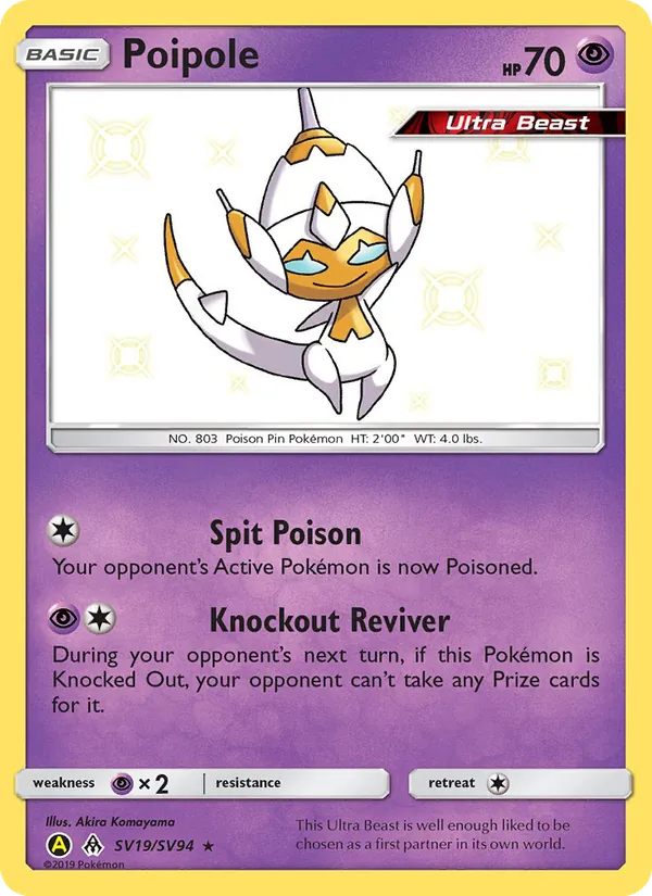 Poipole #SV19 – Hidden Fates Shiny Vault card