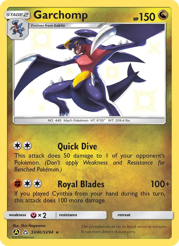Garchomp #SV40 – Hidden Fates Shiny Vault card