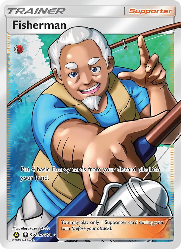 Fisherman #SV83 – Hidden Fates Shiny Vault card
