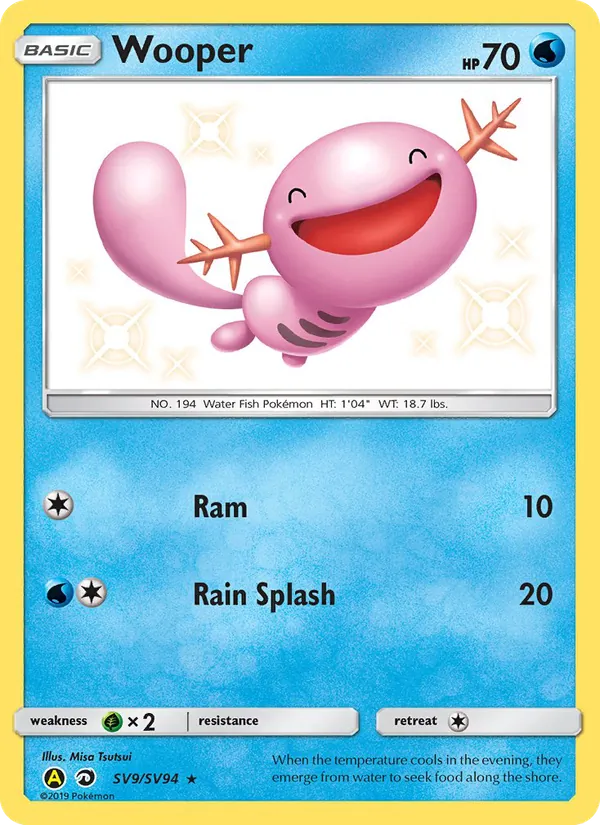 Wooper #SV9 – Hidden Fates Shiny Vault card
