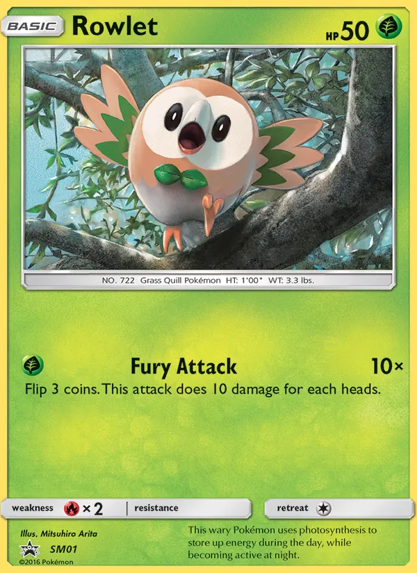 Rowlet #SM01 – SM Black Star Promos card