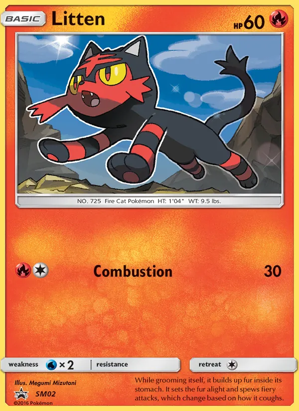 Litten #SM02 – SM Black Star Promos card
