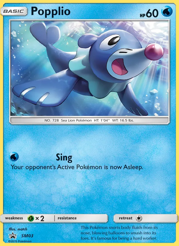 Popplio #SM03 – SM Black Star Promos card