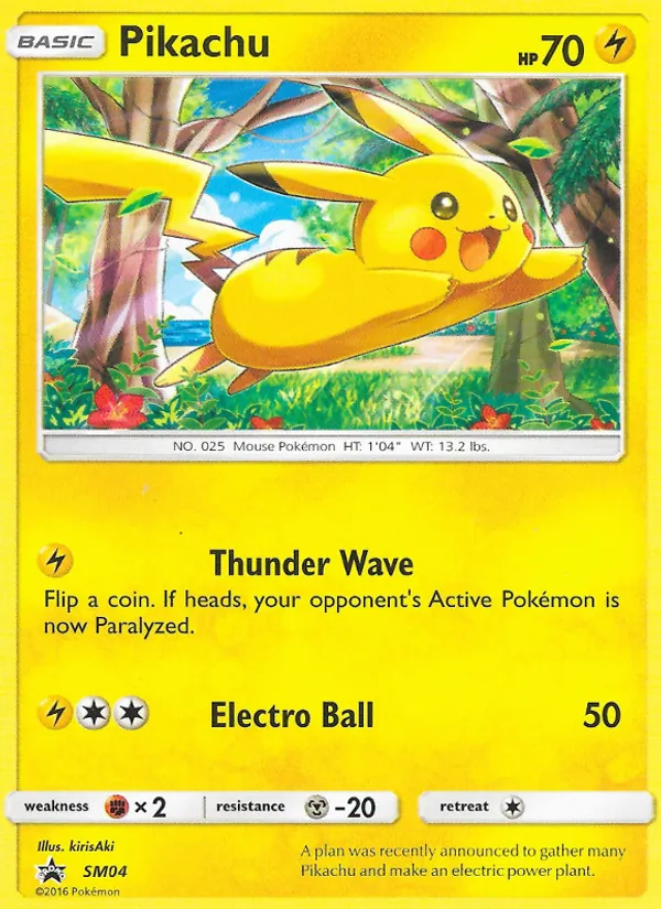 Pikachu #SM04 – SM Black Star Promos card