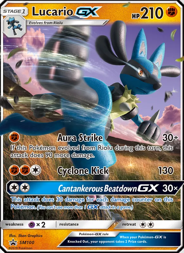 Lucario GX #SM100 – SM Black Star Promos card