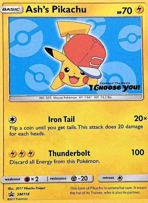 Ash's Pikachu #SM114 – SM Black Star Promos card