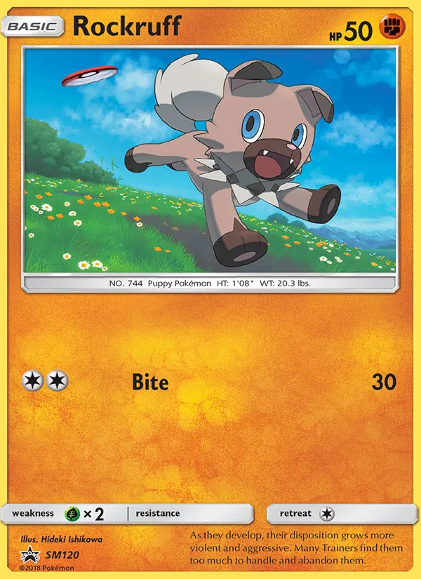Rockruff #SM120 – SM Black Star Promos card