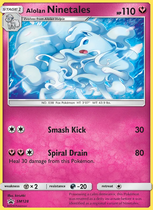 Alolan Ninetales #SM128 – SM Black Star Promos card